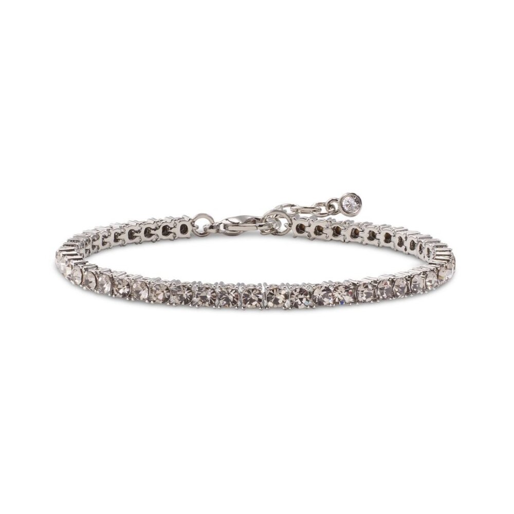 On 34th Silver-Tone Flex‎ Tennis Bracelet 7" + 1" Extender NWT